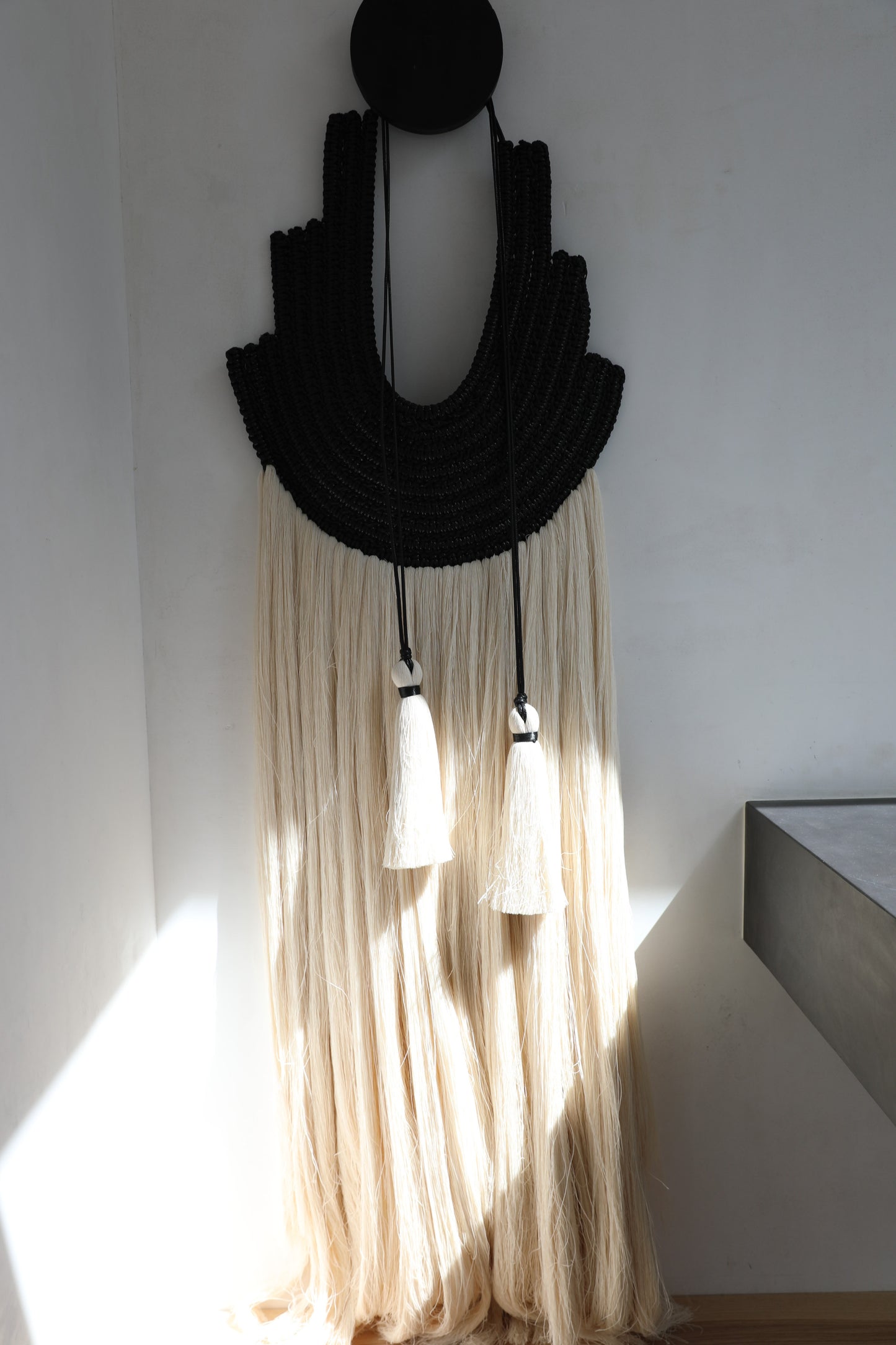Novia Negra raw cotton wall hanging