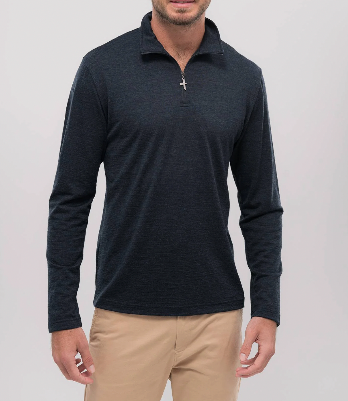 Nua Merino Zip Shirt, Men's Graphite