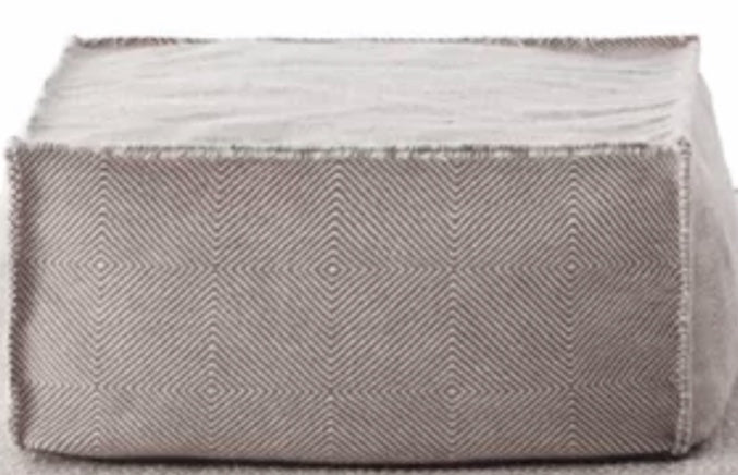 Gan Sail Wool Ottoman 29'' x 29'' x 14'' taupe wool