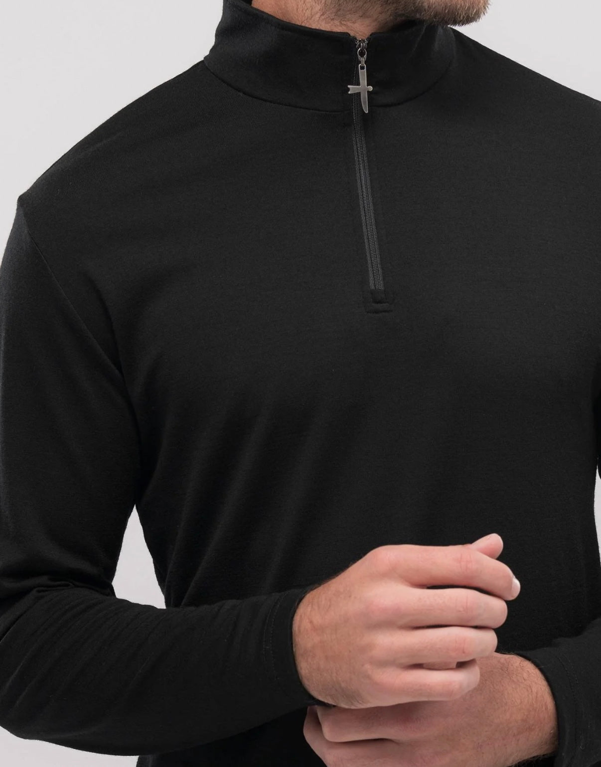 Nua Merino Zip Shirt, Men's Graphite