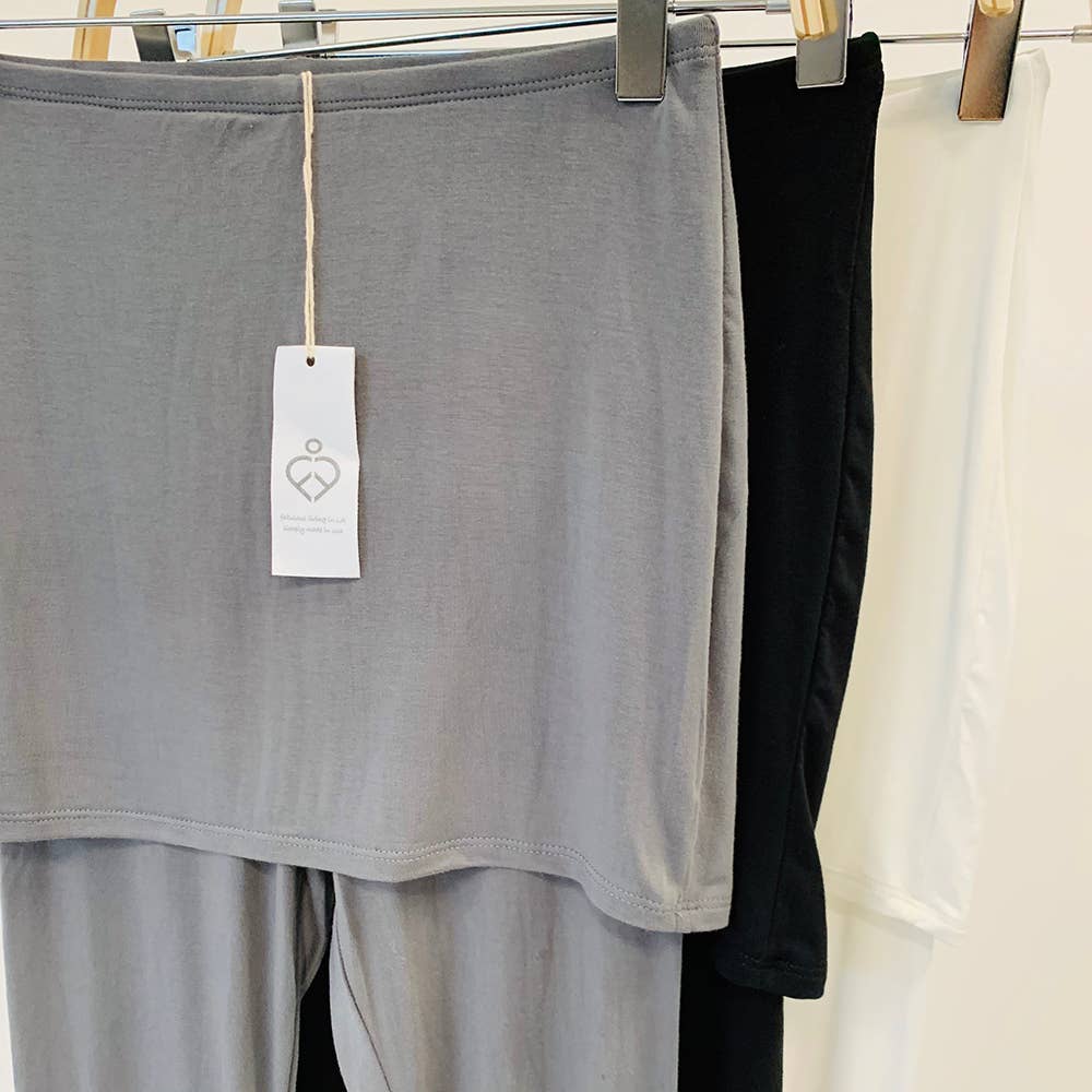 Bamboo One Piece Skirted Legging grey
