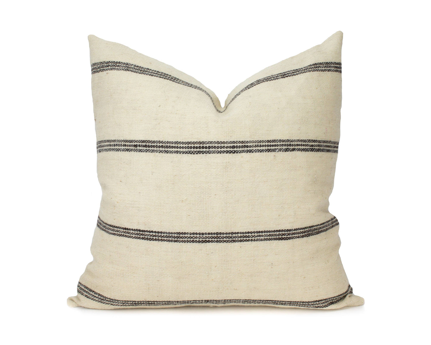 Heddle & Lamm - Priya - 24" Ivory Indian Wool Pillow