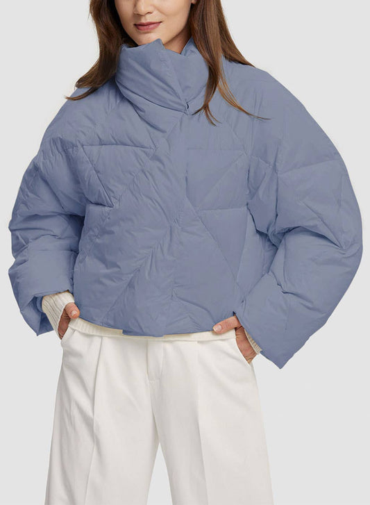 Silk Maison - HIGH COLLAR CROPPED PUFFER JACKET
