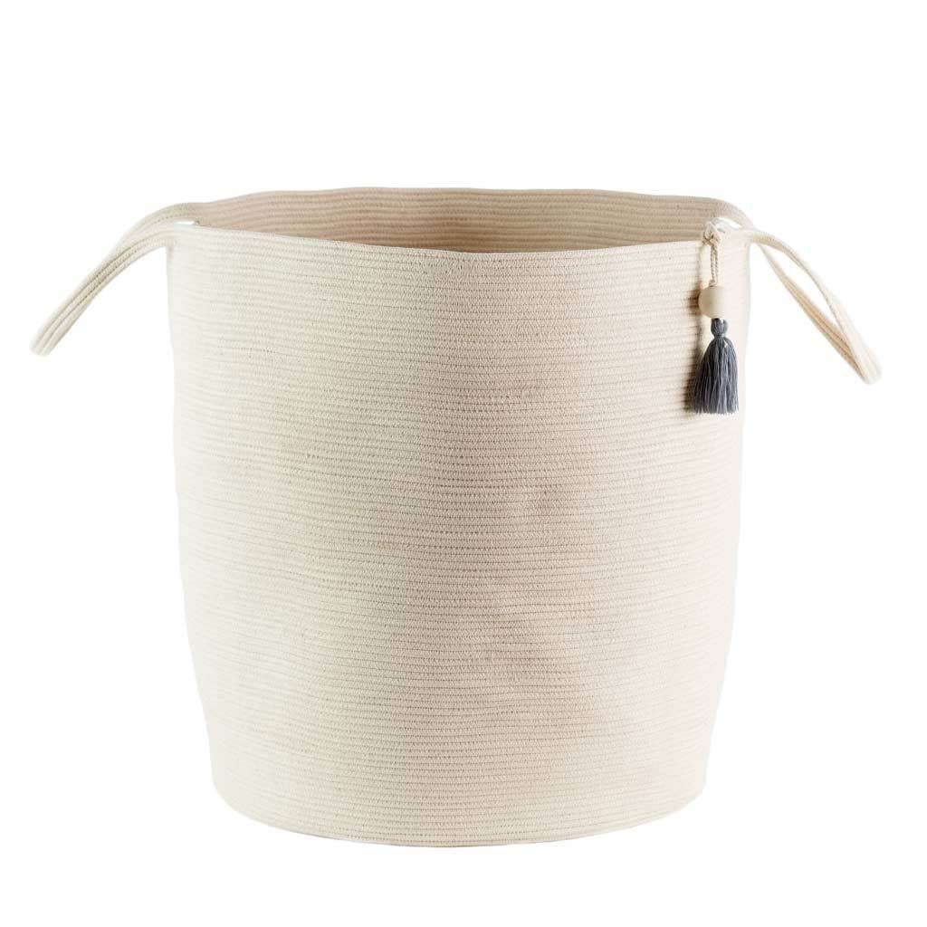 L Mia Melange - Floor Basket - Ivory (tassel)