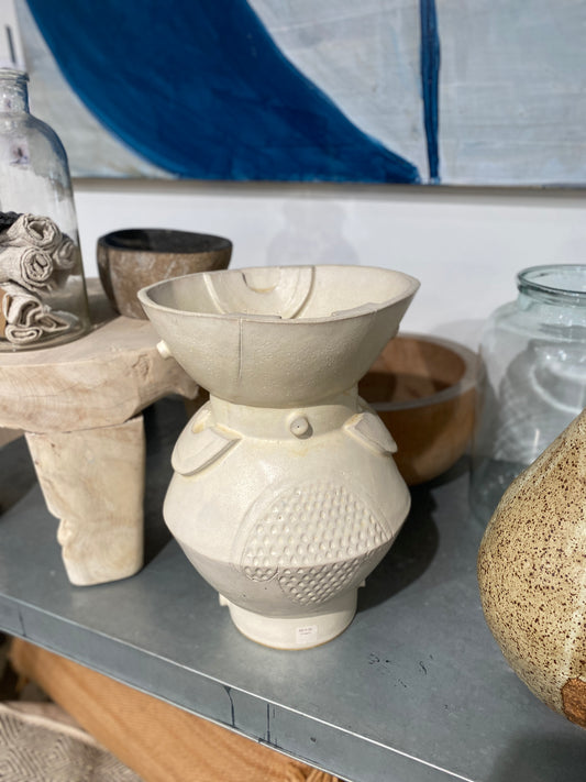 The Double Circle Planter, Marshmallow