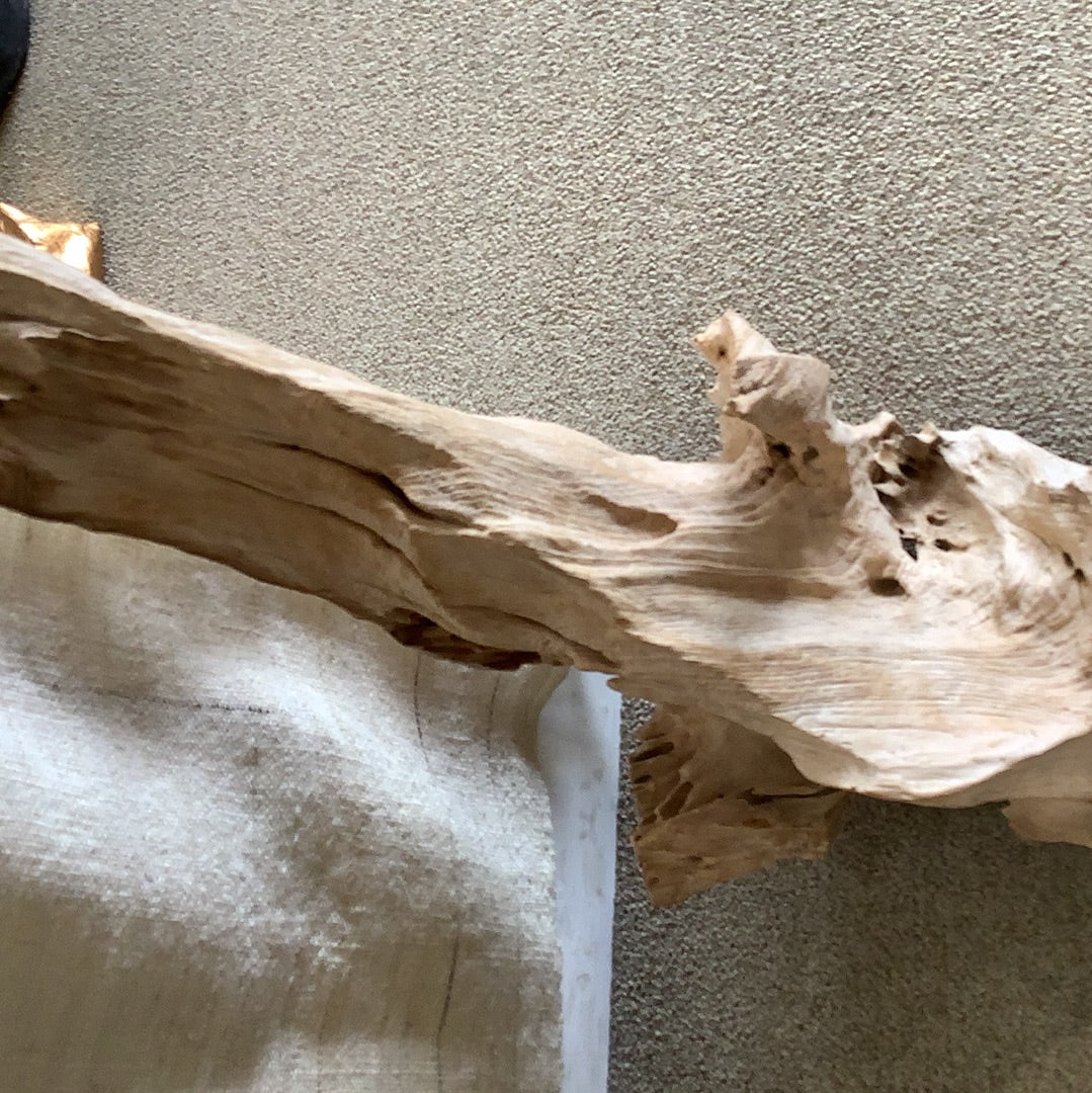 Weathered teak wood form