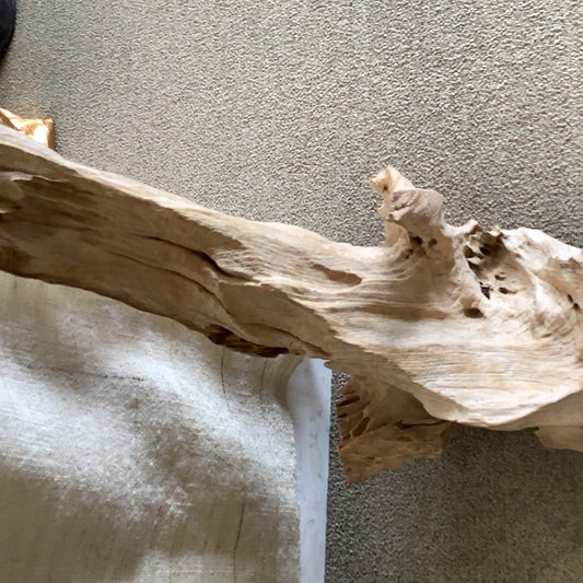 Weathered teak wood form