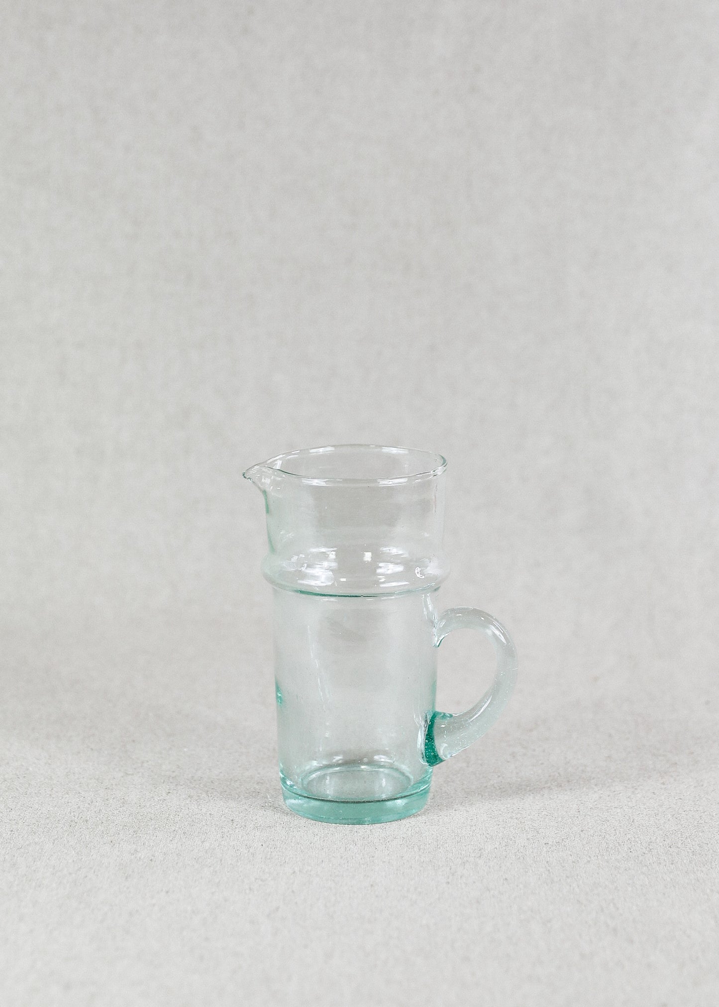 Handled Glass Pitcher
